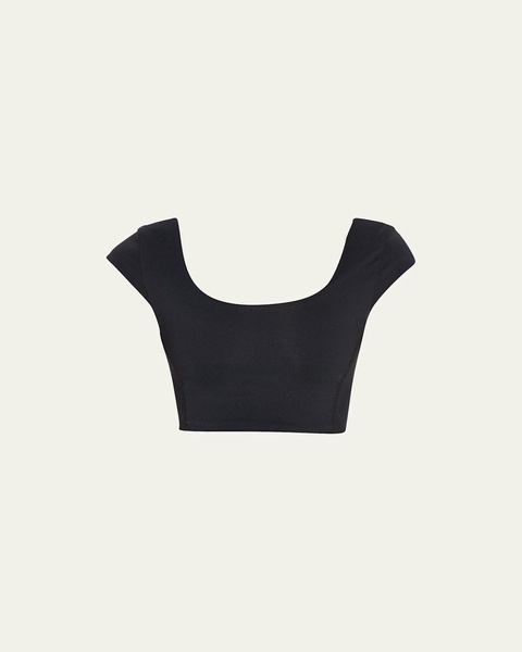 Jet Twisted Cap-Sleeve Bra