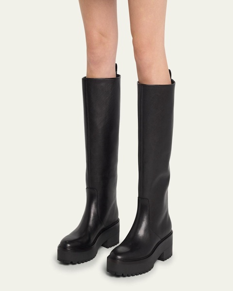 Carlee Tall Leather Moto Boots