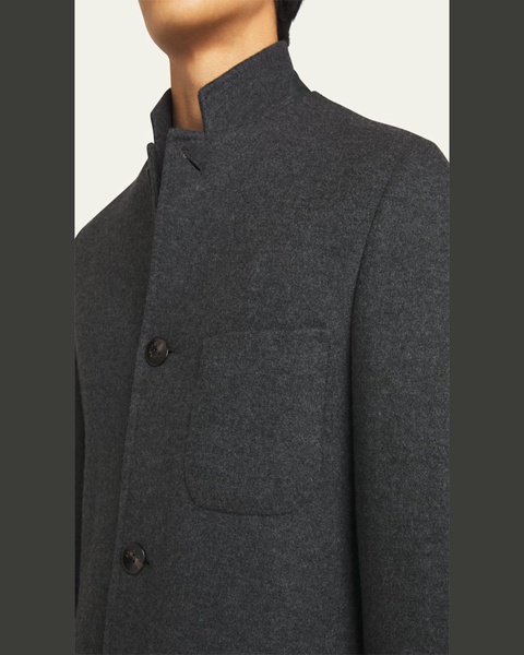 Men's Muretto Cashmere Blend Jersey Coat