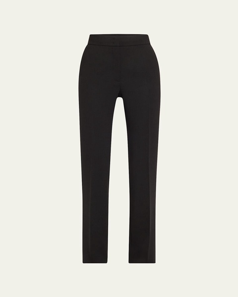 Chio Stretch Wool Crepe Straight Leg Pants