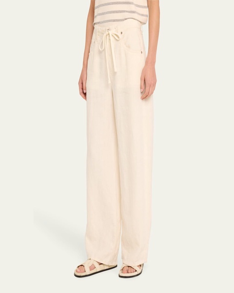 Brynn Drawstring Linen Trousers