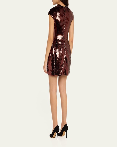 Kristen Sequined Shard Sculpted Dress