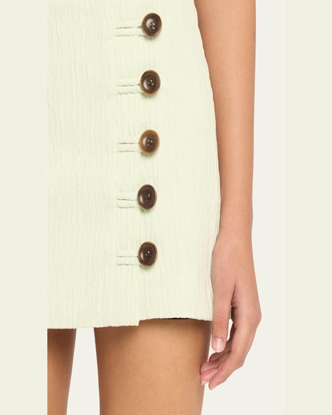 Iris Button-Front Mini Skirt