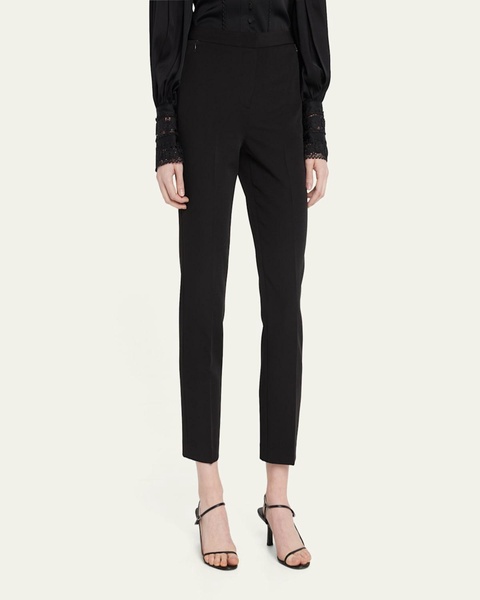 Alexi Cropped Straight-Leg Twill Pants