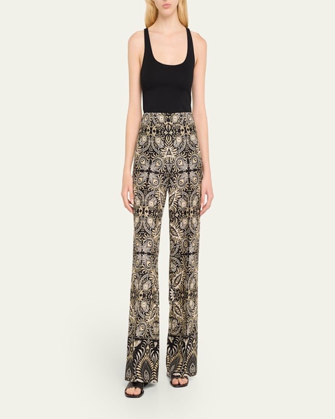 Andres Straight-Leg Floral-Print Pants