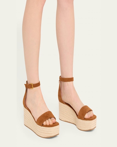 Gianna Suede Platform Espadrilles