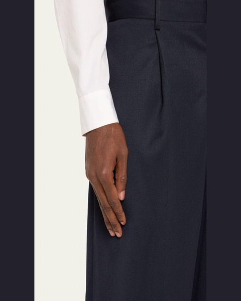 Men's Wide-Leg Wool Trousers