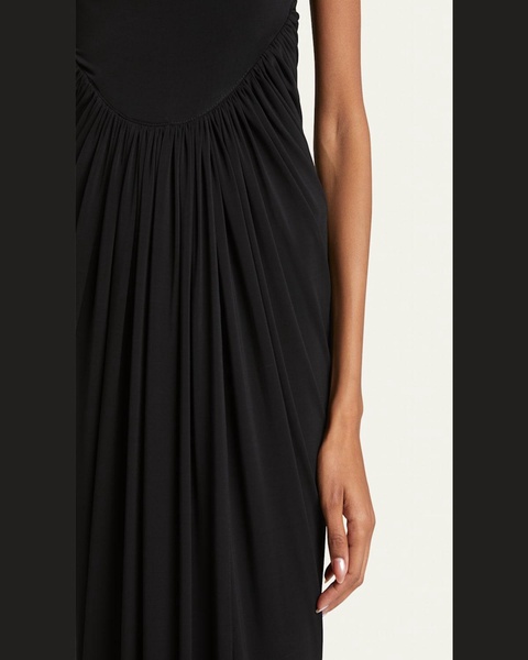 High Neck Draped Waist Gown