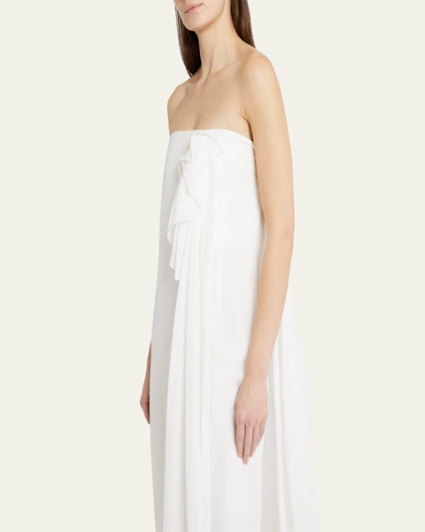 Madleine Strapless Cascading-Drape Gown