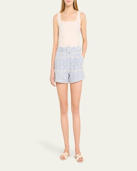 Hobbes Belted Eyelet Shorts