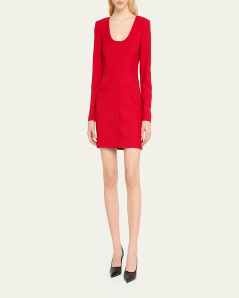 Tailored Wool Mini Dress