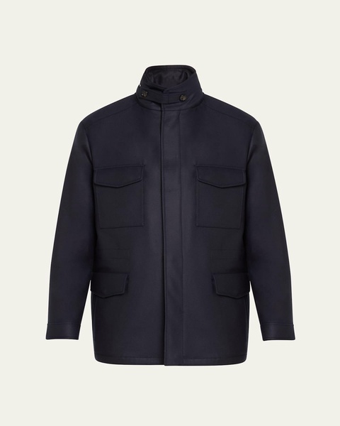 Men's Traveller Stand-Collar Wool Utility Coat