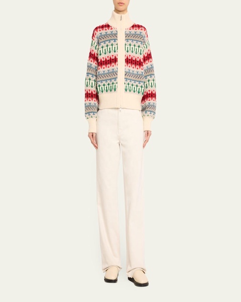 Holiday Noel Cashmere Knit Bomber Jacket