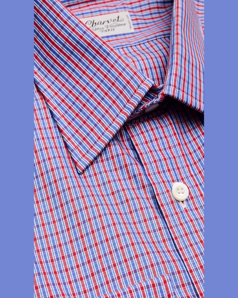 Men's Cotton Micro-Check Dress Shirt