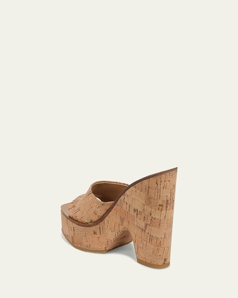 Paulita Cork Platform Slide Sandals