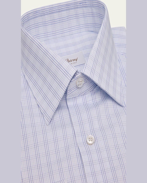 Men's Cotton Twill Check Dress Shirt