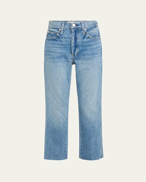 Loverboy High-Rise Cropped Jeans with Frayed Hem