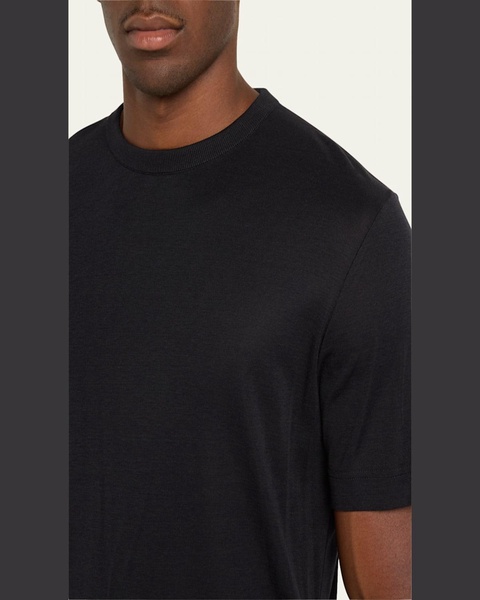 Men's Valpiana Silk and Cotton Rib T-Shirt