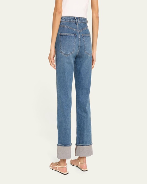 Dylan Straight-Leg Cuffed Jeans