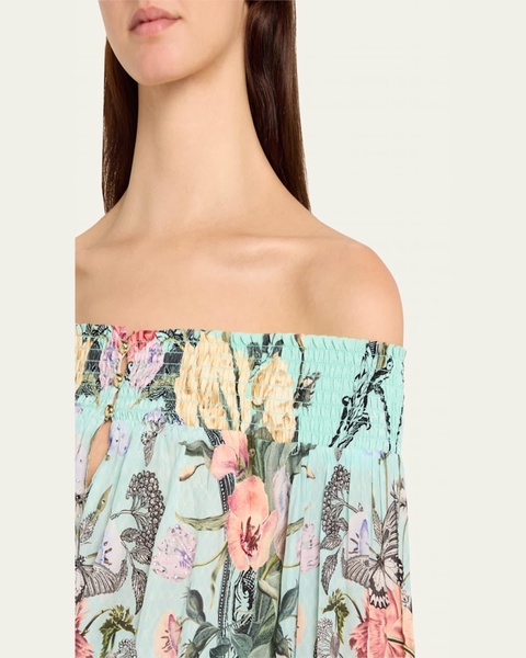 Petal Promise Land Off-Shoulder Mini Dress