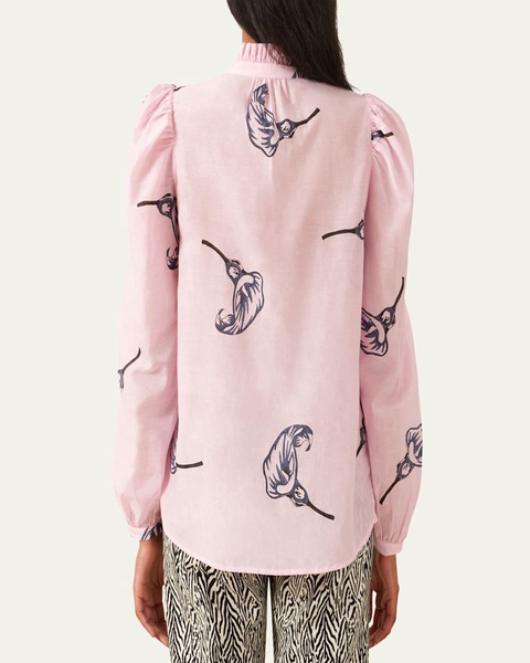 Annabel Long-Sleeve Calla Lily Shirt