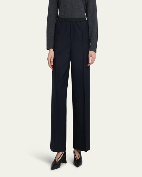 Wool Straight Leg Pants