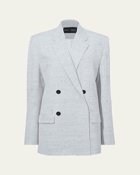 Hadley Melange Linen-Blend Suiting Jacket