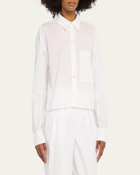 Ruth Cropped Button-Front Shirt