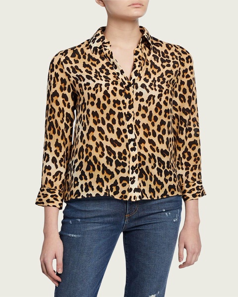 Eloise Silk Button-Down Blouse