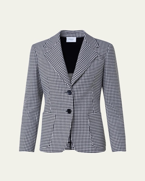 Houndstooth Wool Blazer