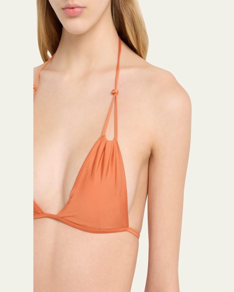 Summer Shell Pleated Triangle Swim Top