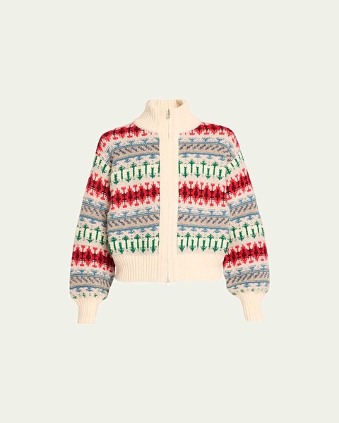 Holiday Noel Cashmere Knit Bomber Jacket