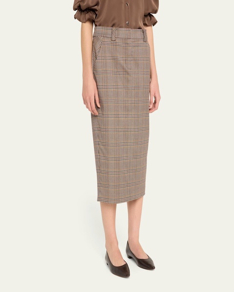 Clarissa Plaid Midi Skirt