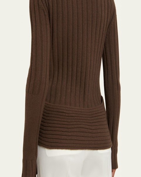 Haven Rib-Knit Midweight Cashmere Wool Sweater