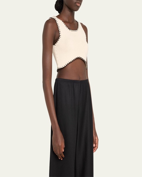 Blanket Stitch Crop Top