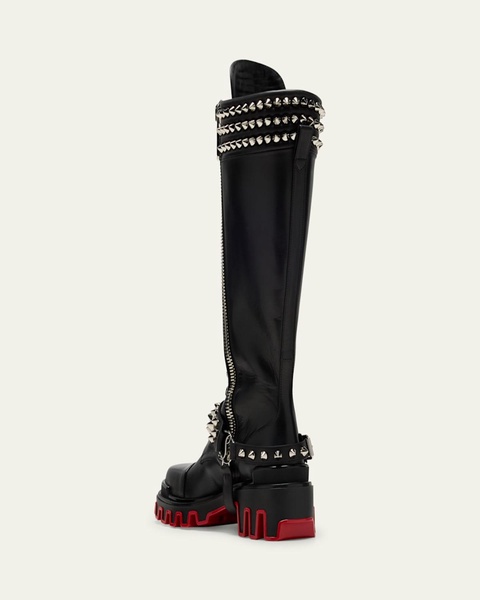 Janetta Spikes Red Sole Moto Boots