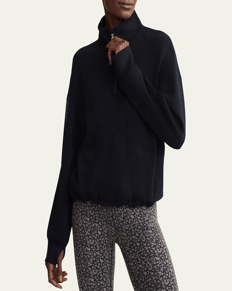 Sian Cropped Half-Zip Midlayer Pullover