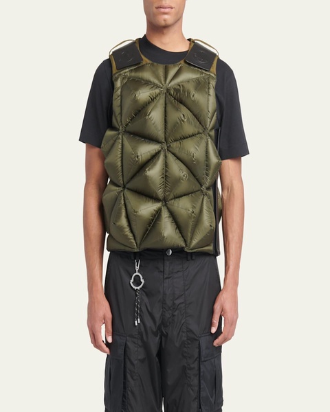 Moncler x Pharrell Williams Men's Holly Triangle Quilt Puffer Vest