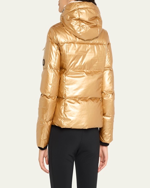 Hella Quilted Down Puffer Jacket with Removable Hood