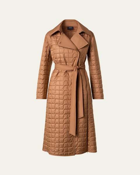 Kody Techno Taffeta Quilted Trench Coat