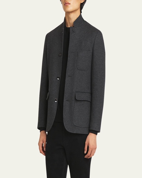 Men's Muretto Cashmere Blend Jersey Coat