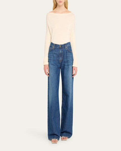 Kailani Mid-Rise Wide-Leg Jeans