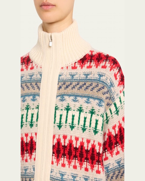 Holiday Noel Cashmere Knit Bomber Jacket