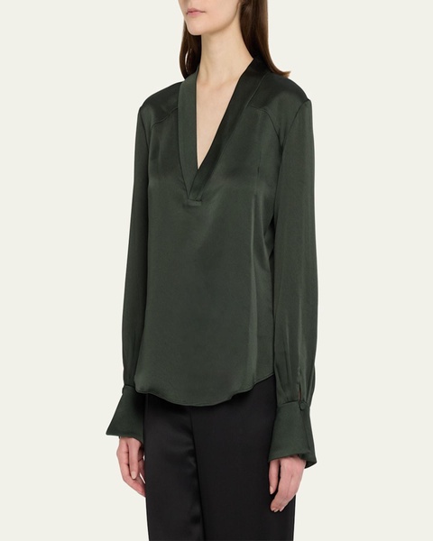 Maisey Satin V-Neck Blouse