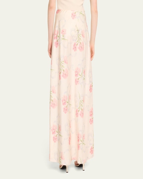 Connie Silk Floral Maxi Skirt