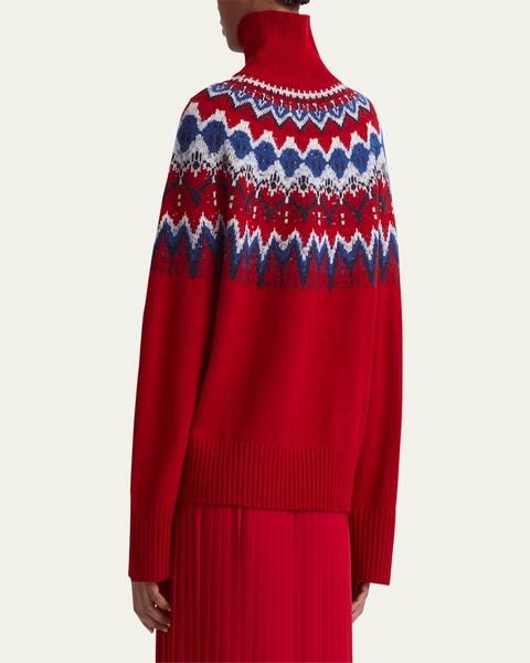 Soleil Fair Isle Wool Turtleneck Sweater