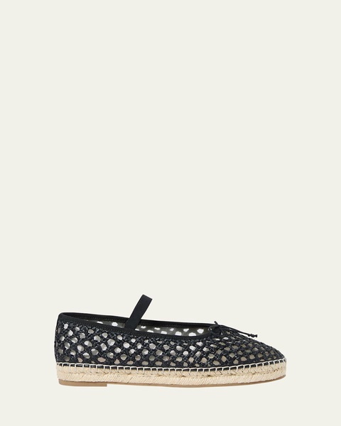 Kayla Braided Leather Ballerina Espadrilles