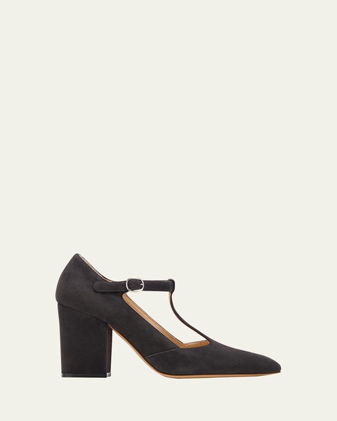 Triana Suede T-Strap Pumps