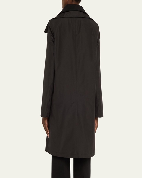 Straight Silk Wool Cashmere Double Coat