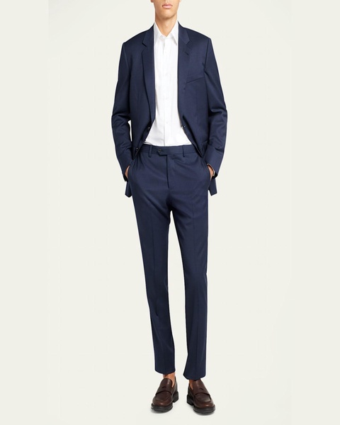 Men's Modern-Fit Wool Herringbone Suit